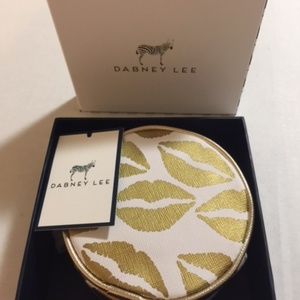 Dabney Luscious Lips in Gold Clutch Purse - NEW!